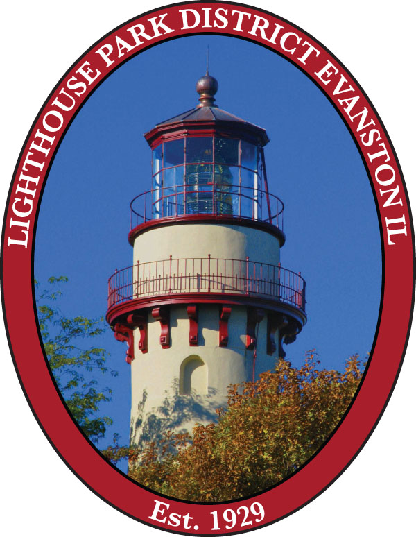 Grosse Point Lighthouse in winter.